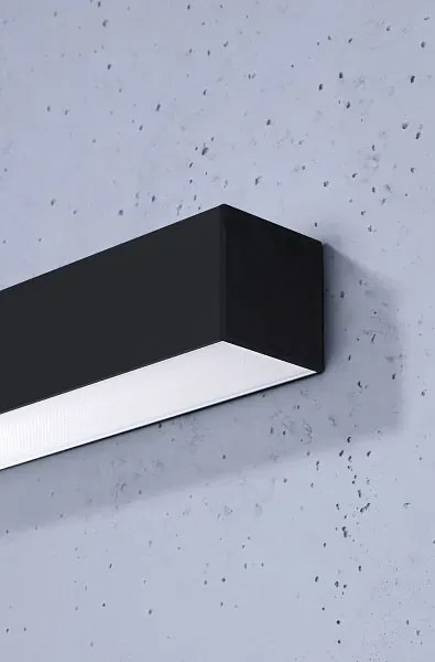Czarny liniowy kinkiet LED biurowy 3000 K - EX633-Herrick