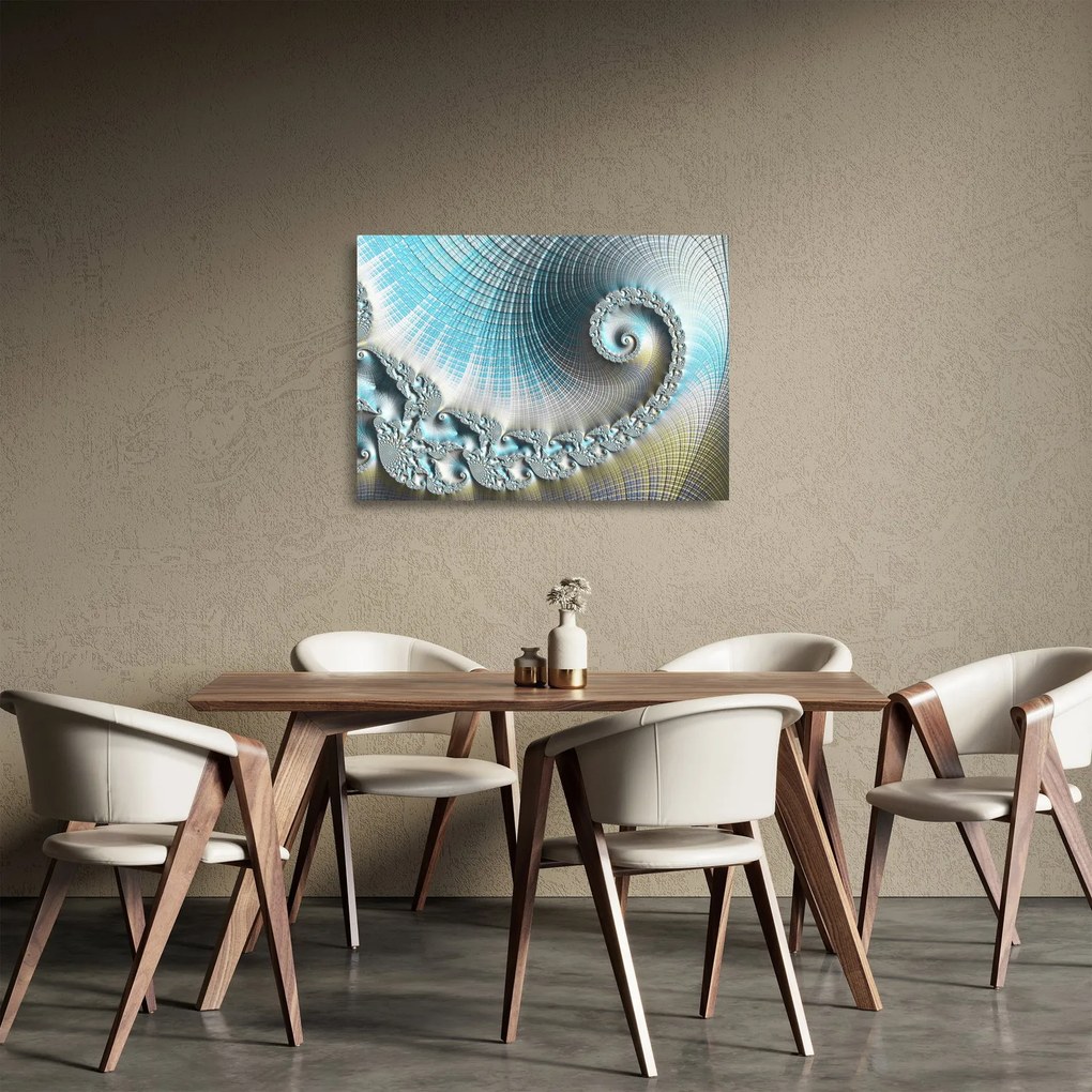 Obraz na szkle teksturowanej spirali (70x50 cm)