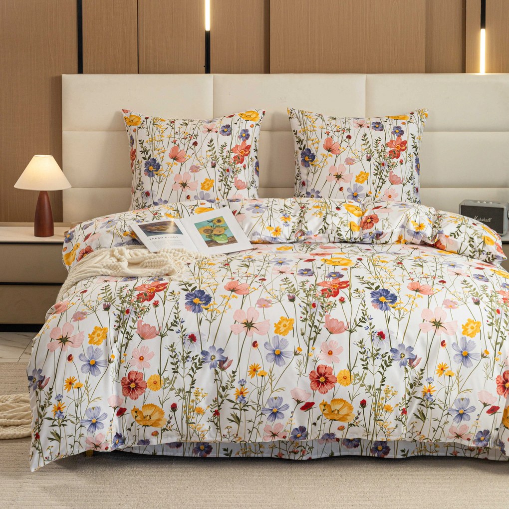 PrzytulneMieszkanie.pl PrzytulneMieszkanie.pl Pościel z mikrofibry WILDFLOWERS kolorowa Rozmiar pościeli: 2 szt 70 x 90 cm | 200 x 220 cm