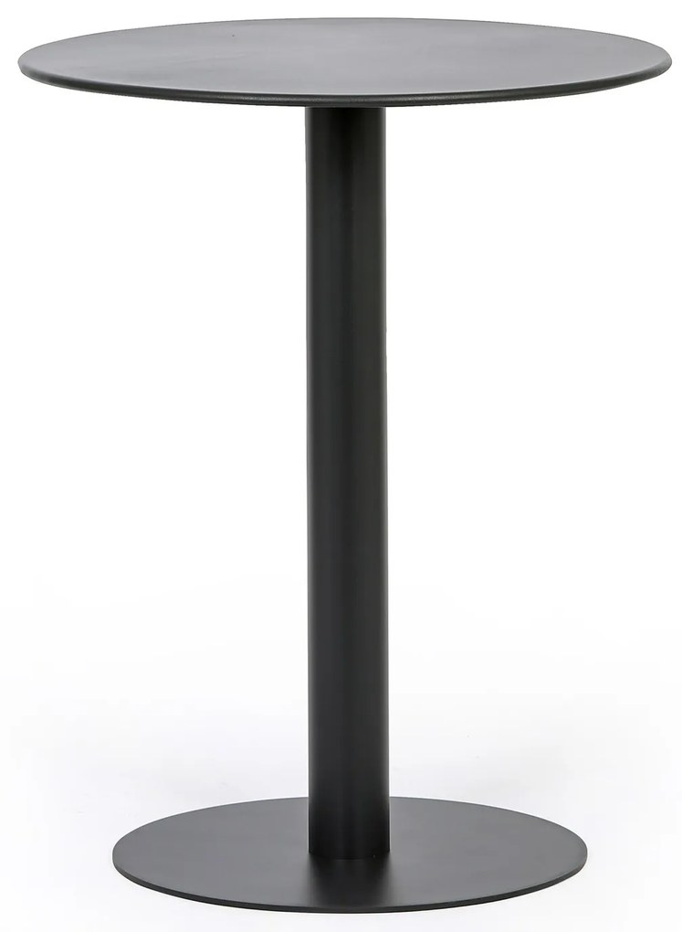 Metalowy stół bistro RONDA, średnica 60 cm, do użytku zewnętrznego, grafit