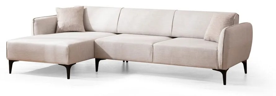 Biała sofa narożna Belissimo, lewy narożnik – Balcab Home