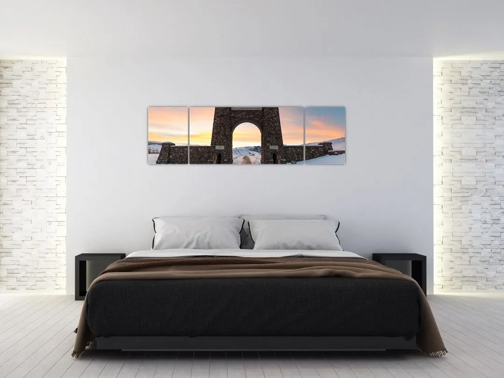 Obraz bramy, Yellowstone (170x50 cm)