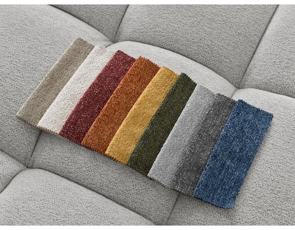 Jasnoszara sofa z tkaniny szenilowej 278 cm Everest – Bobochic Paris