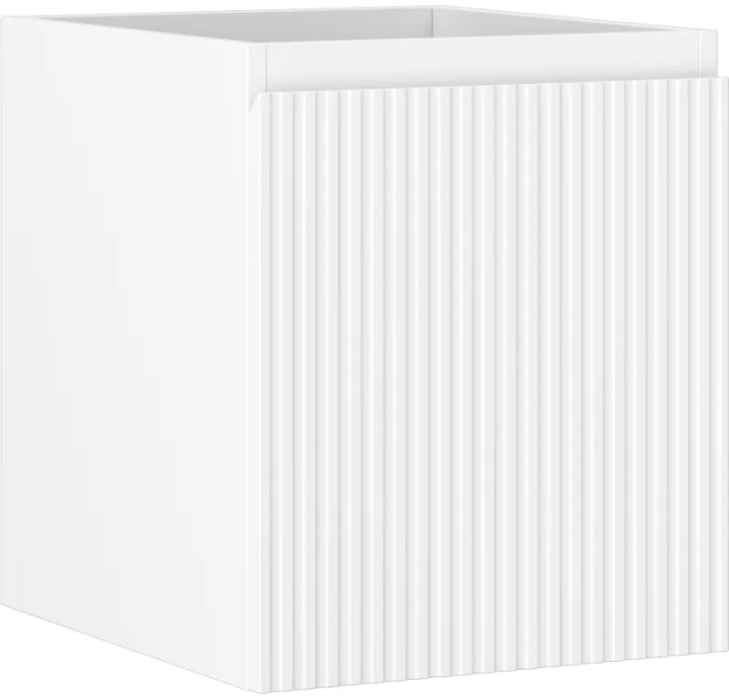 Mexen Rivel szafka łazienkowa podumywalkowa 40 cm, 1 szuflada, ryflowana , biała mat - 91A20-04047-1-BF01