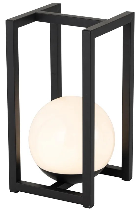 Zewnetrzna Lampa stołowa zewnętrzna czarna w komplecie z LED z dotykowym ładowaniem - Nowi Nowoczesny Oswietlenie zewnetrzne