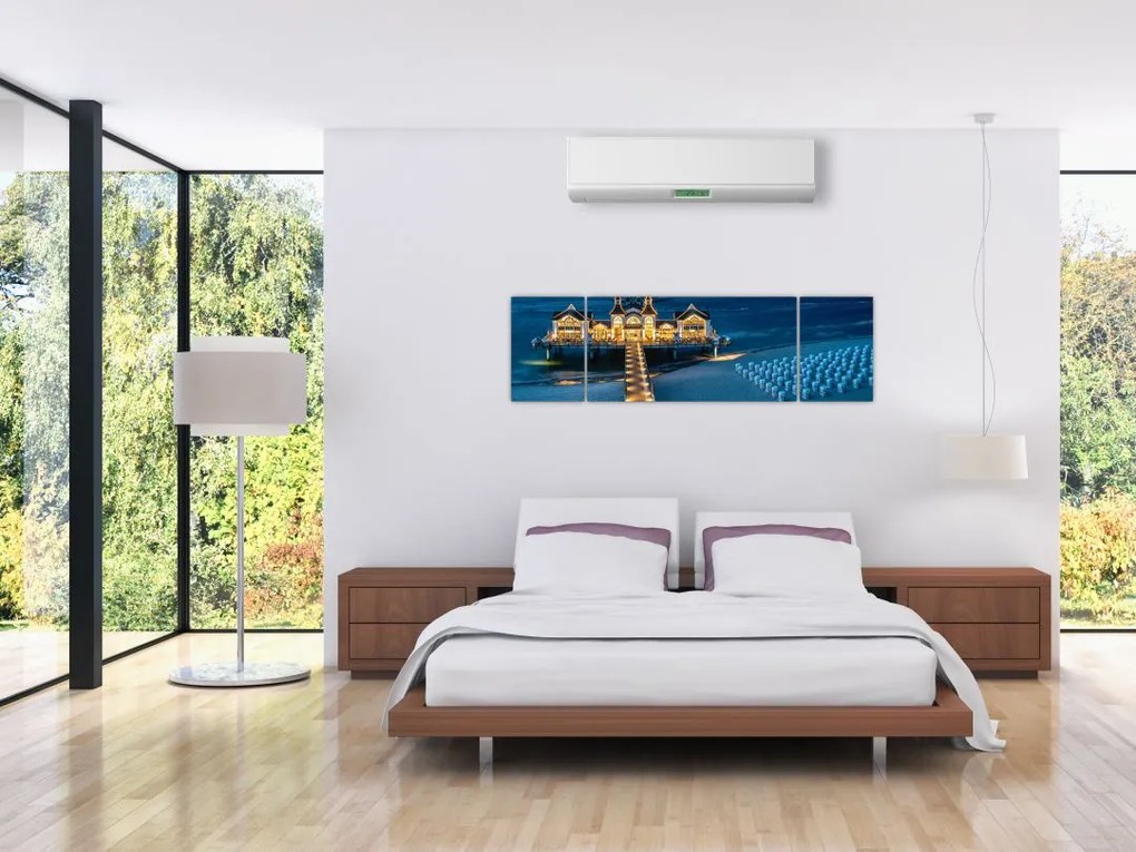 Obraz - hotel na plaży (170x50 cm)