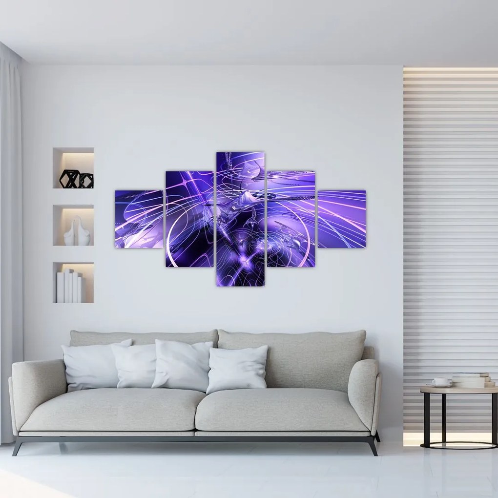 Obraz abstrakcji technicznej (125x70 cm)