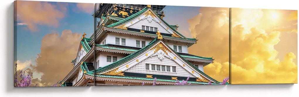 Obraz - Zamek Osaka (170x50 cm)