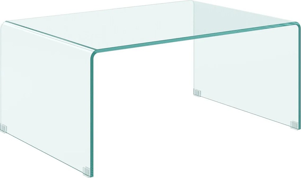 Stolik pomocniczy Galaxy z giętego szkła 80x45x35 cm