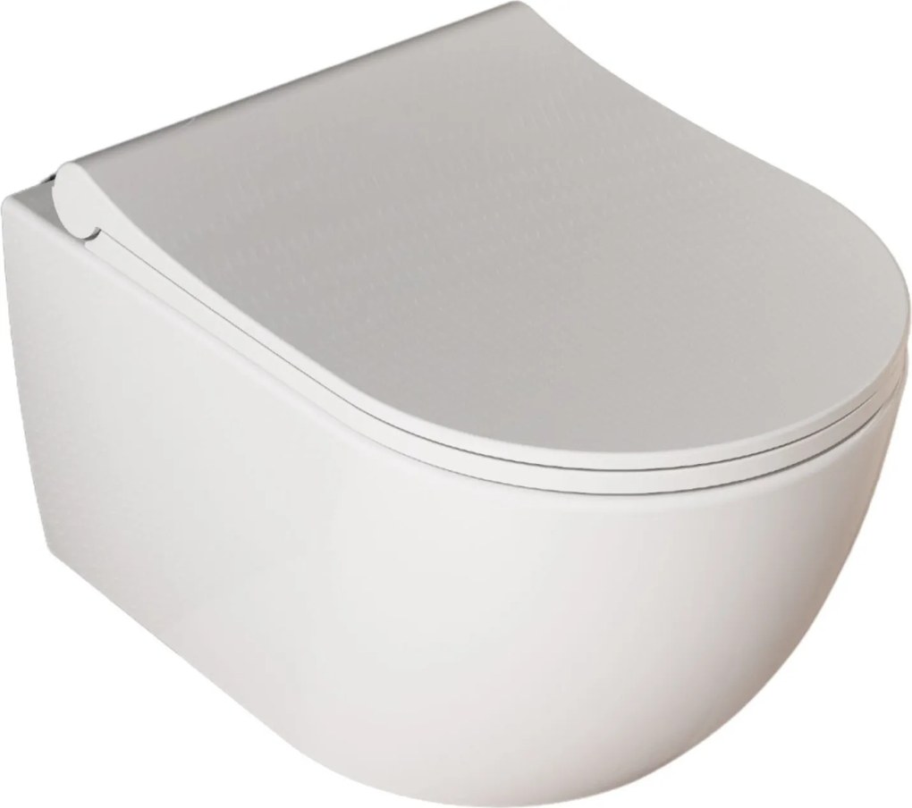 Massi Miska WC wisząca rimless biała RONA white z deską wolnoopadającą typu Slim