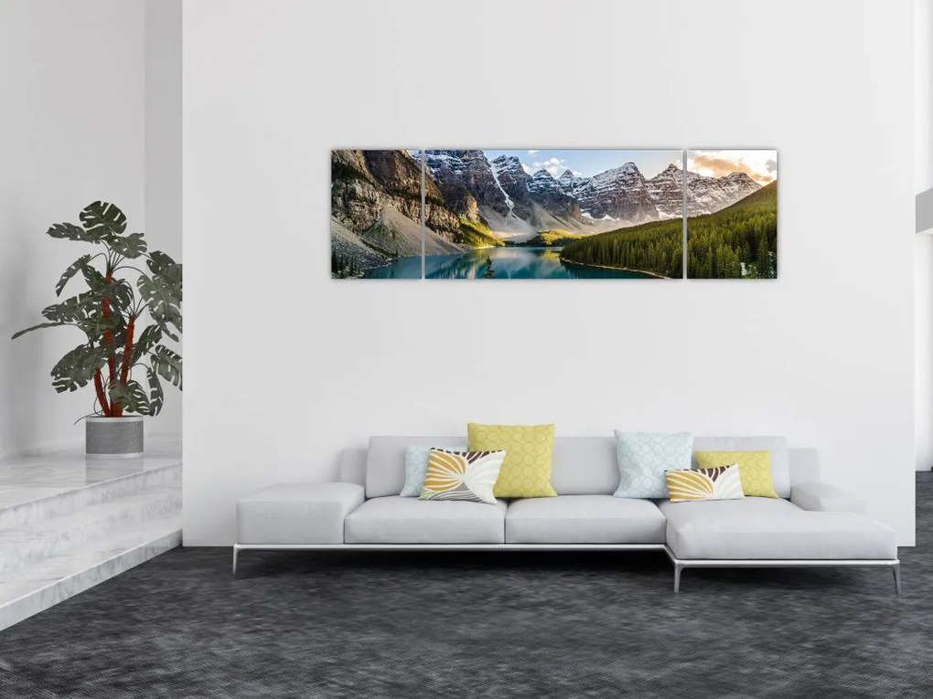 Obraz - Kanada, Park Narodowy Banff, Jezioro Moraine (170x50 cm)
