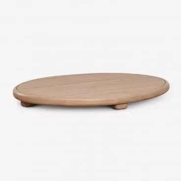 Stolik Kawowy Do Ogrodu Z Drewna Akacjowego Gerard ↔︎ 120 Cm & Jasny Akacjowy Brąz - Sklum
