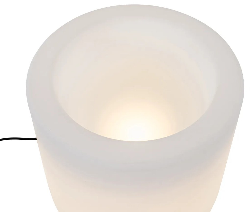 Zewnetrzna Lampa podłogowa zewnętrzna doniczka biała IP44 - Flowerpot Nowoczesny Oswietlenie zewnetrzne
