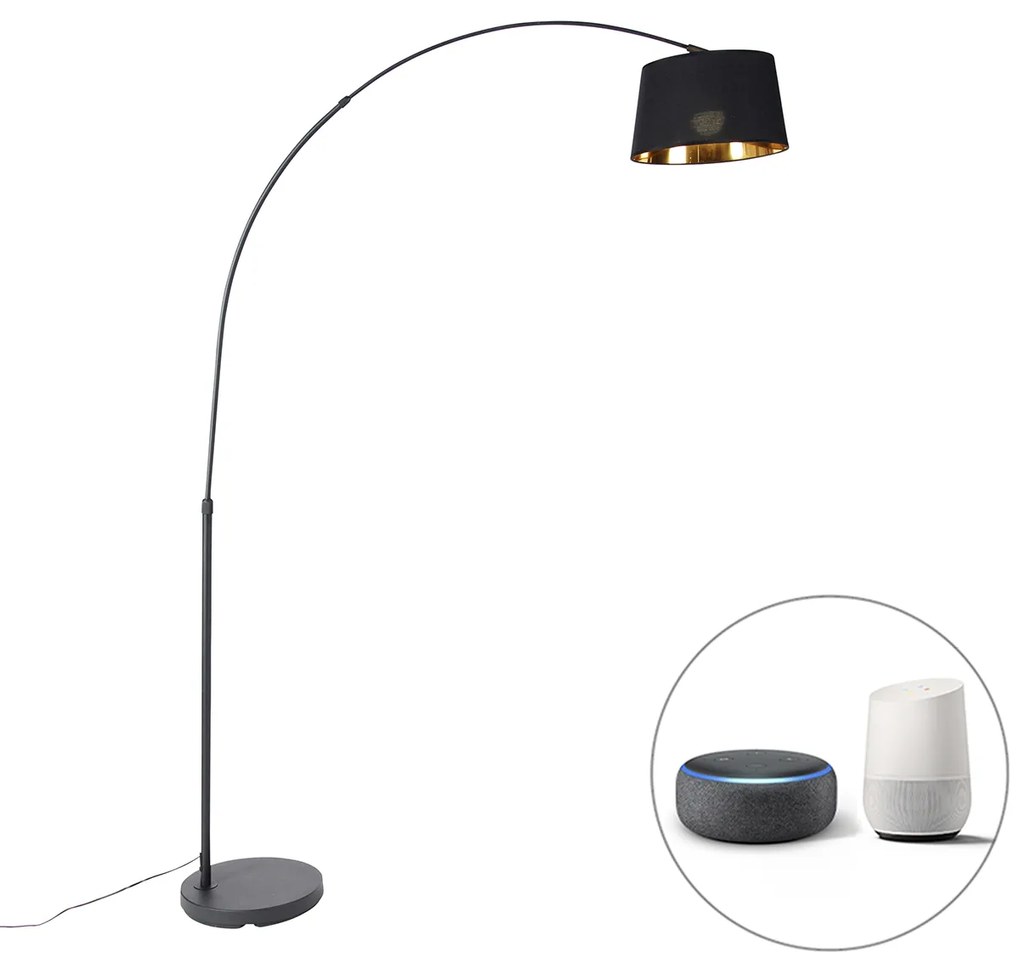 Luk Inteligentna lampa łukowa czarna ze złotem w tym Wifi A60 - Arc Basic Nowoczesny Oswietlenie wewnetrzne