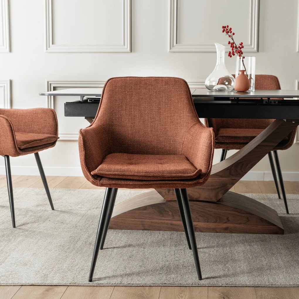 Krzesło Tapicerowane do Jadalni EDRICK Rude Nowoczesne Loft