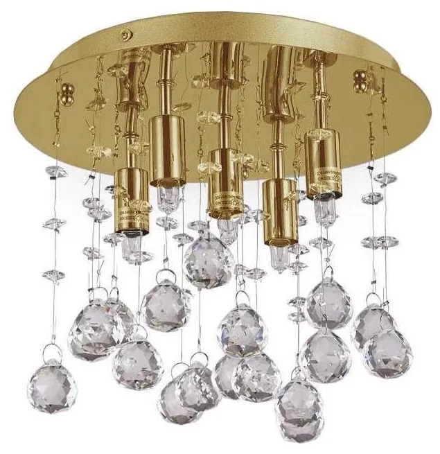 Ideal Lux - LED Lampa sufitowa kryształowa MOONLIGHT 5xG9/3W/230V śr. 26 cm złoty