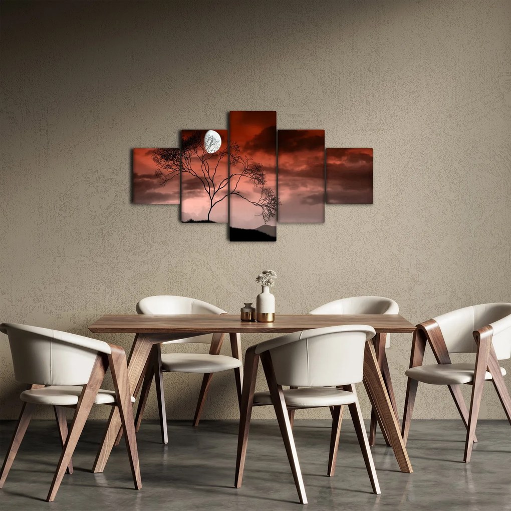 Obraz - Księżyc oświetlający noc (125x70 cm)