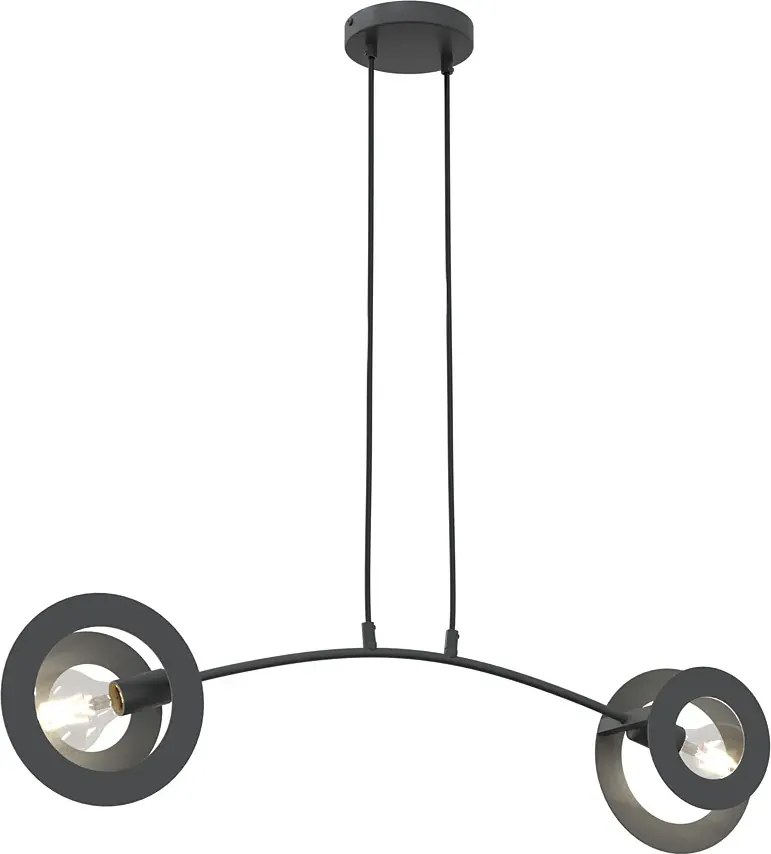 Czarna nowoczesna lampa wisząca - 6X D155 N0-R03