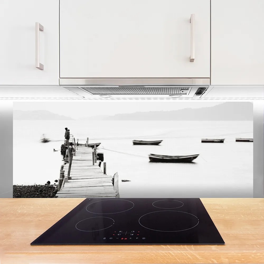 Szkło Ozdobne do Kuchni Przystań Łodzi pod Mostem