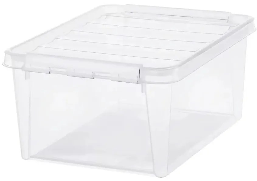 SmartStore Pojemnik z białymi zatrzaskami Classic,14 l, 14 l