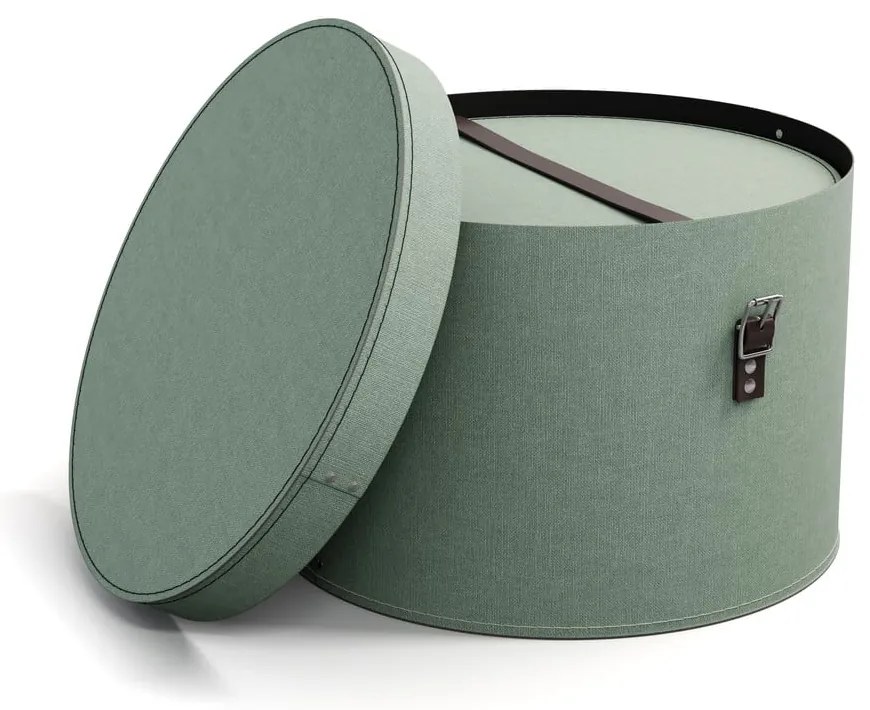 Zielononiebieskie kartonowe pojemniki zestaw 2 szt. z pokrywką ø 37,5x25,5 cm Rut Canvas Paper Laminate – Bigso