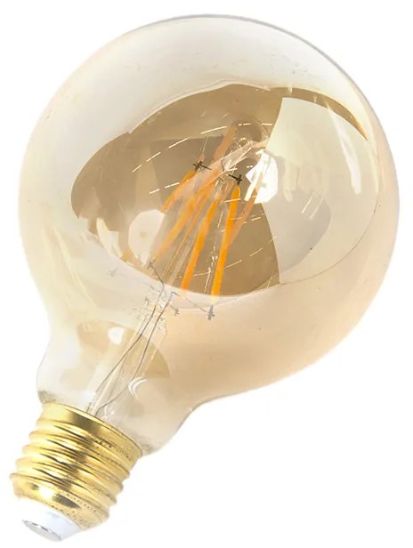 Zestaw 5 ściemnialnych żarówek LED E27 G95 złoty 5W 380 lm 2200K