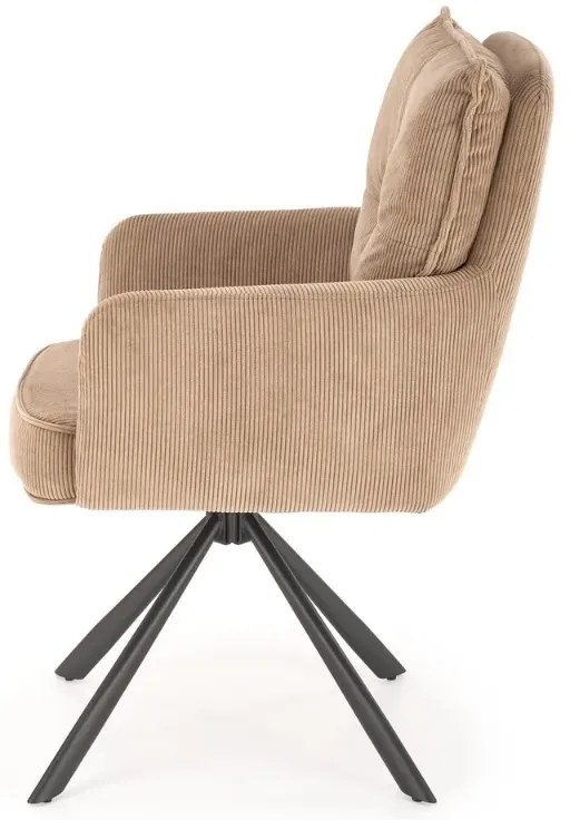 Krzesło tapicerowane K528 cappuccino obracane HALMAR