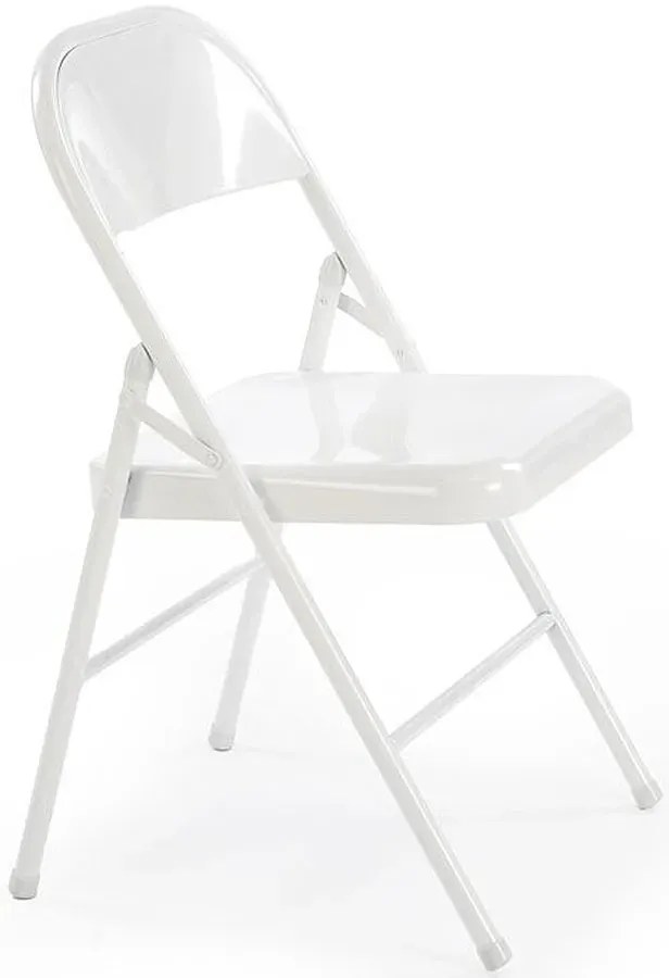 Składane białe krzesło S3-D07