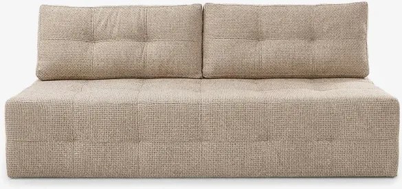 Sofa z Funkcją Spania MORANA Beżowa Szenil Nowoczesna