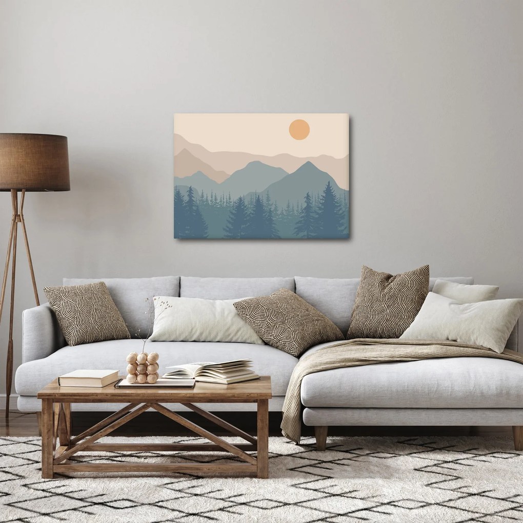 Obraz - Góry Turkusowe N⁰1 (70x50 cm)