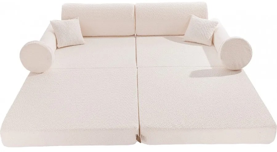 Boucle sofa dziecięca, biała - meowbaby®