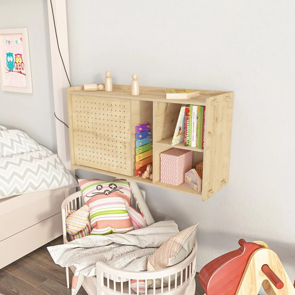 Regał ścienny w dekorze dębu 65x30 cm Sima – Kalune Design