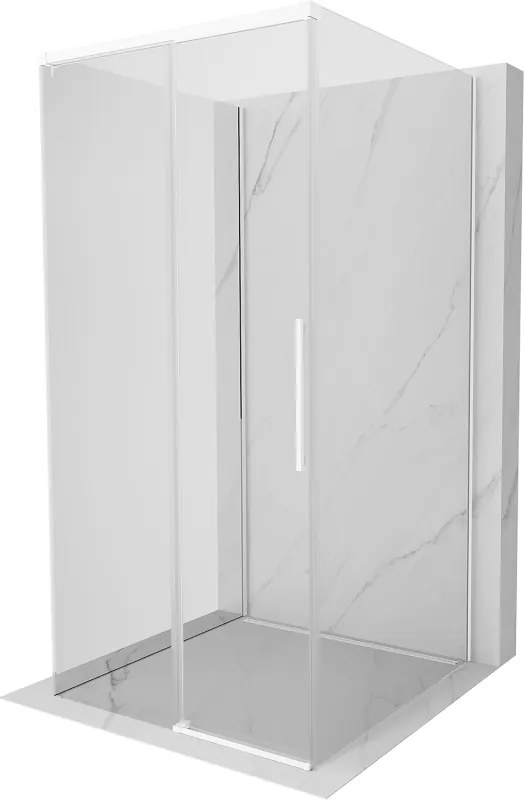 Mexen Rox-3S kabina prysznicowa 3-ścienna rozsuwana 90 x 90 cm, transparent, biała - 8C2-090-090-20-00-3S