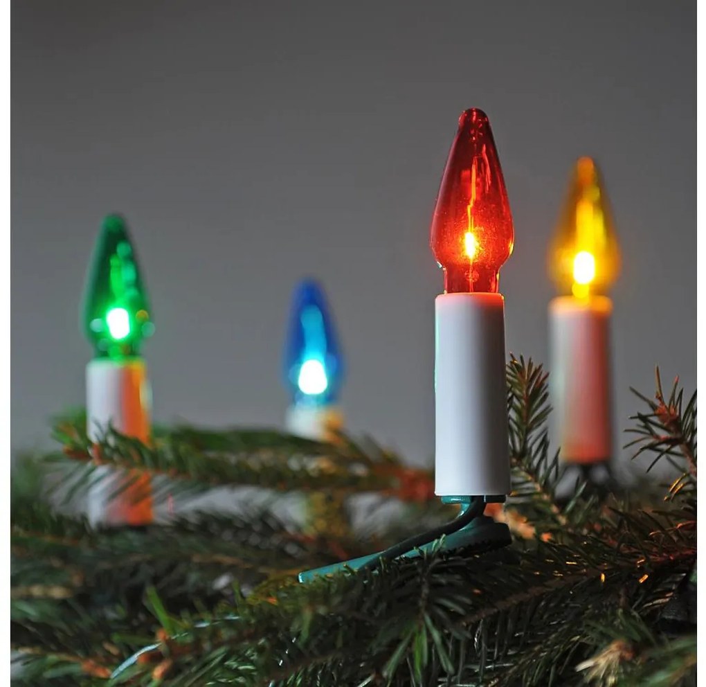 Łańcuch świąteczny FELICIA 10,5 m 16xE10/14V/230V kolorowy