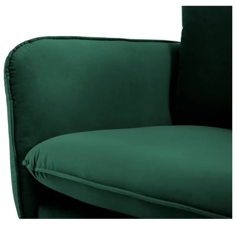 Butelkowozielona aksamitna sofa Cosmopolitan Design Florence, 160 cm