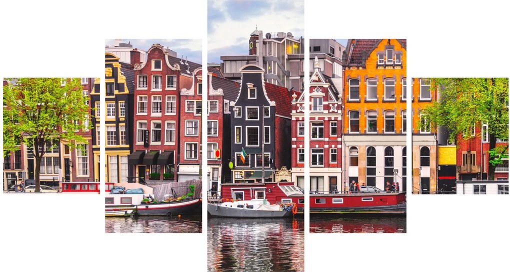 Obraz - Amsterdam, domy tańca (125x70 cm)