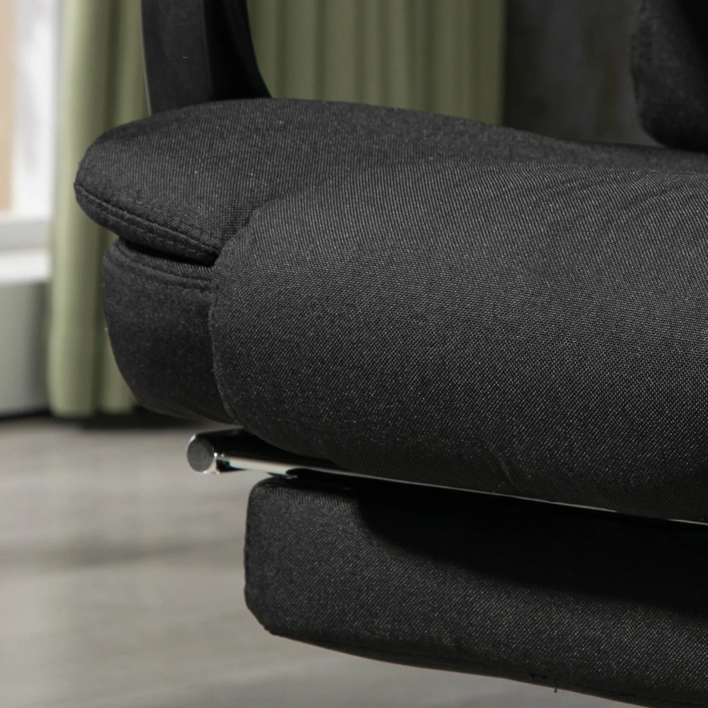 Vinsetto fotel biurowy do masażu krzesło obrotowe 6-punktowy masaż i ogrzewanie ergonomiczny odchylany do 135° z pilotem do 120 kg czarny | Aosom PL