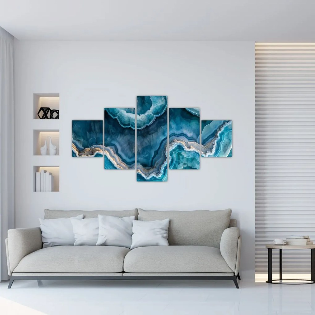 Obraz - Detal akwamarynu (125x70 cm)