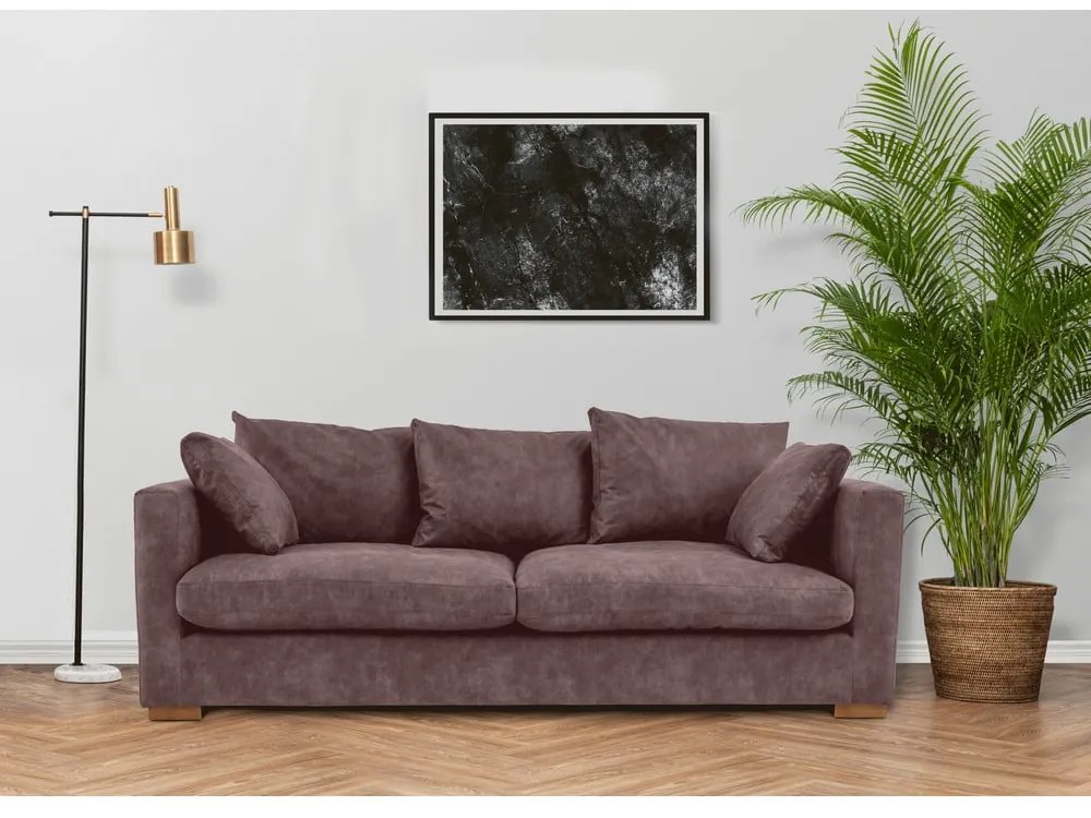 Ciemnobrązowa sofa 220 cm Comfy – Scandic