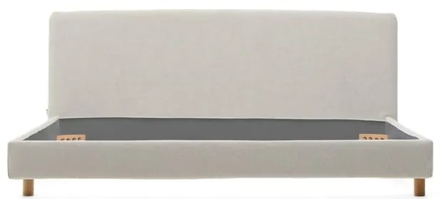 Szare tapicerowane łóżko dwuosobowe bez stelaża 180x200 cm Valma – Kave Home