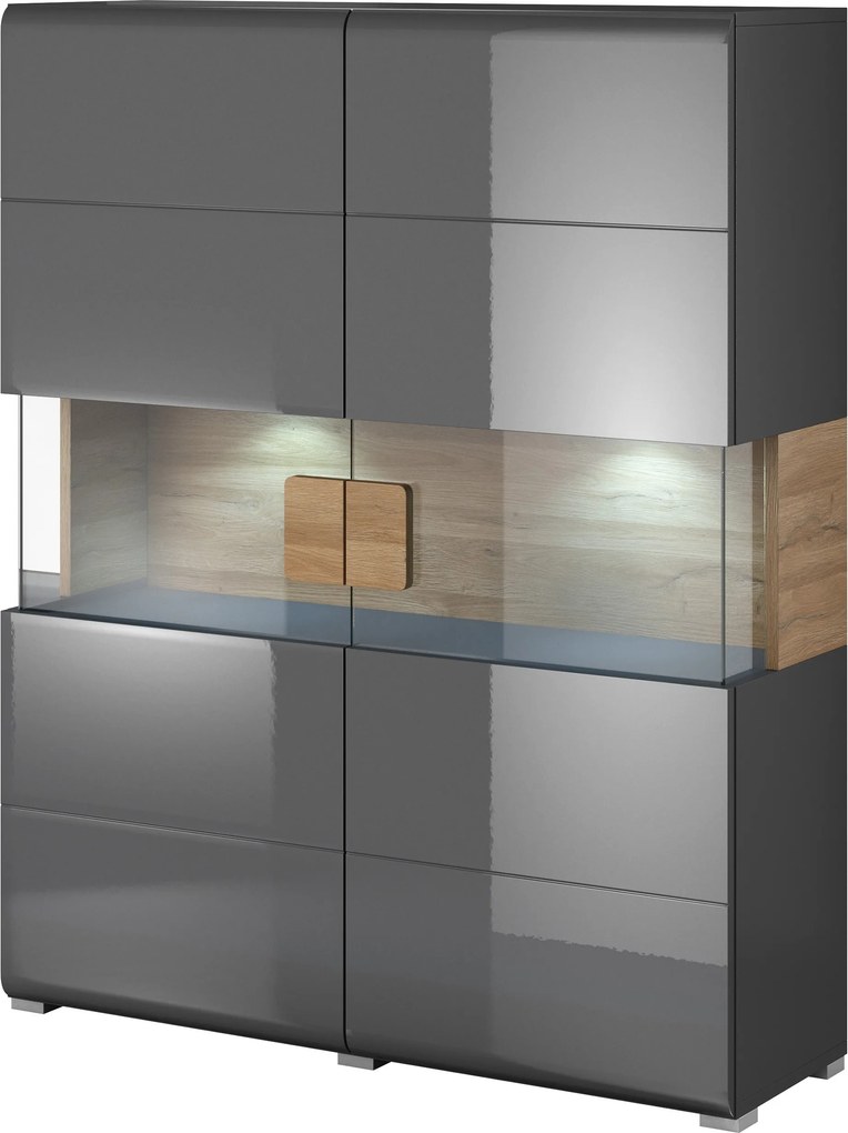 Komoda IBIZA 122 cm do Salonu Sypialni Antracyt