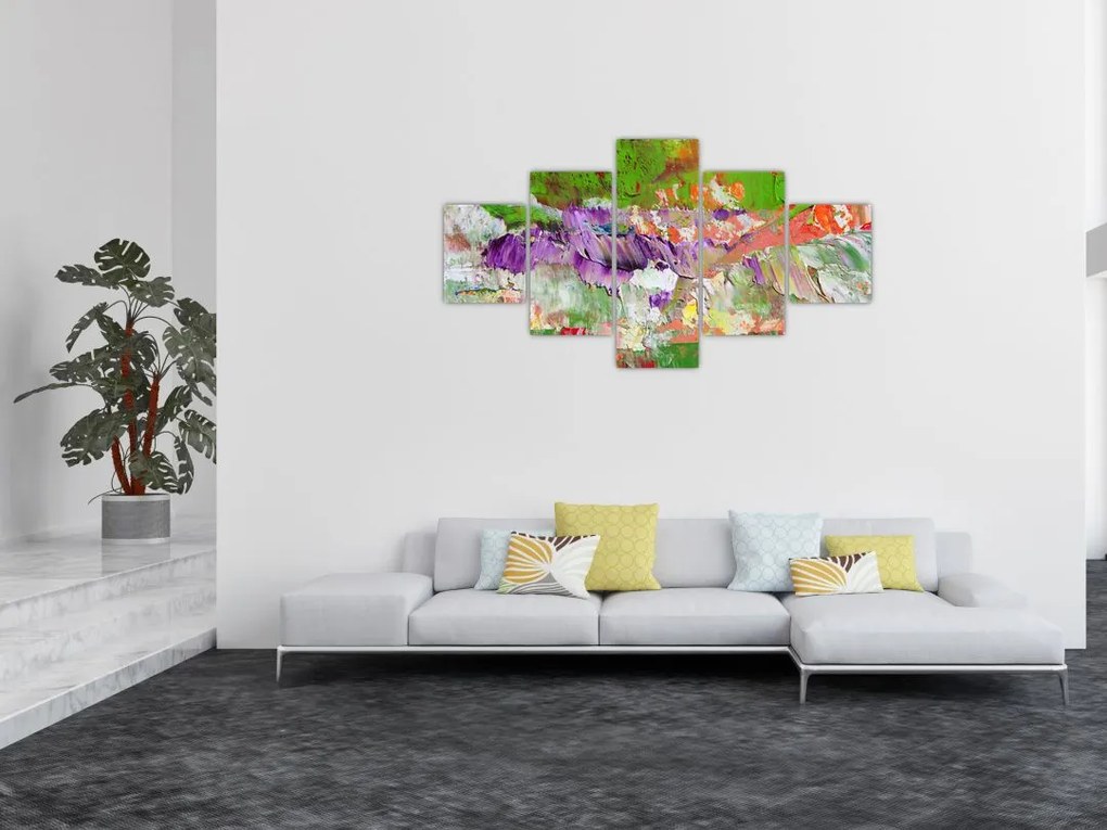 Obraz abstrakcji - malarstwo (125x70 cm)
