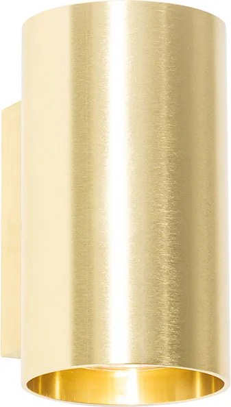 Inteligentna lampa ścienna złota okrągła z 2 żarówkami WiFi GU10 - Sandy