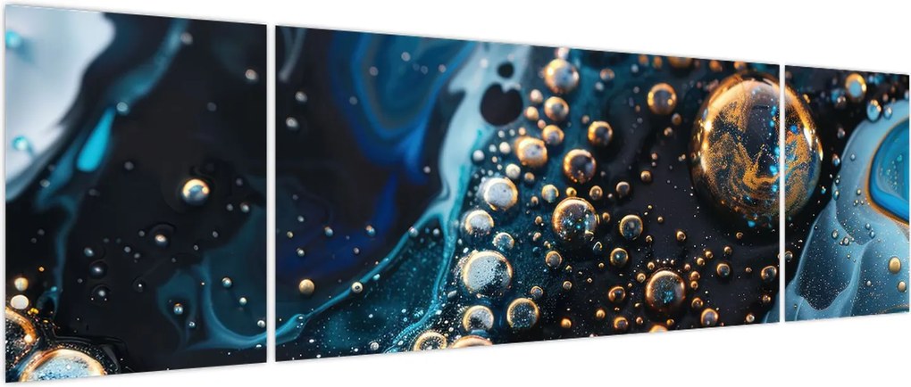 Obraz - Krople atramentu (170x50 cm)