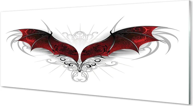 Szkło do Kuchni na Ścianę Rozpięte Skrzydła Smoka