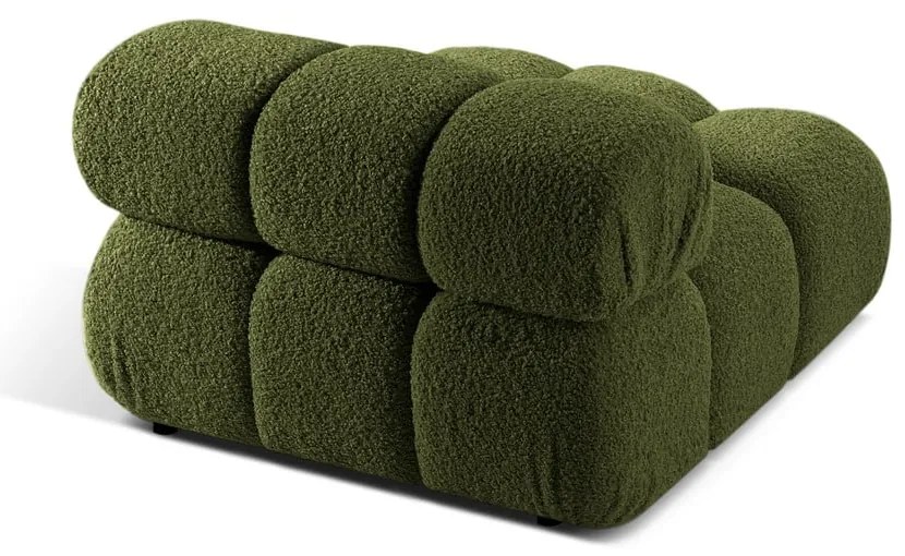 Zielony moduł sofy z materiału bouclé (moduł środkowy) Bellis – Micadoni Home