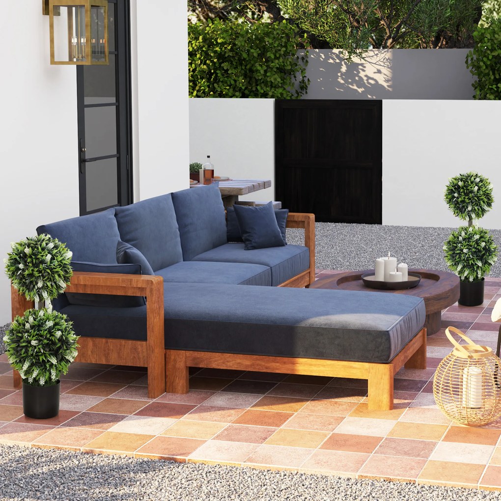 HOMCOM Zestaw 2 sztuk roślin sztucznych, odporna na UV roślina sztuczna w doniczce, 70 cm roślina do salonu, ogrodu