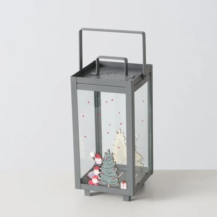 Świąteczny lampion na świecę MONTI, 23 cm
