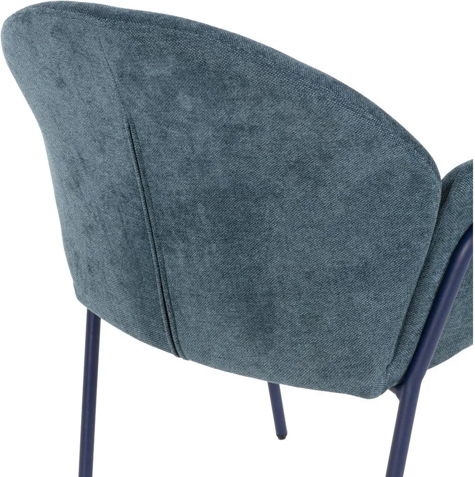 Niebieskie tapicerowane fotele jadalniane zestaw 2 szt. Aslin – MOME