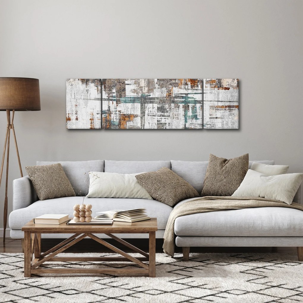 Obraz - Abstrakcyjne pociągnięcia (170x50 cm)